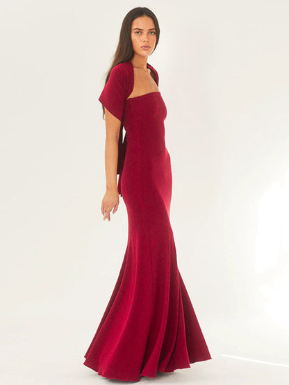 Womens Wrapped Hemline Shawl Dress SIZE S-L